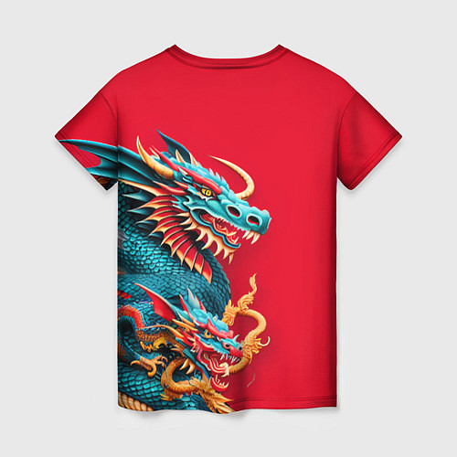 Женская футболка Japanese dragon - irezumi / 3D-принт – фото 2
