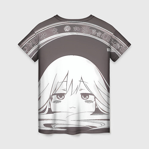 Женская футболка Грустная аниме девушка / 3D-принт – фото 2