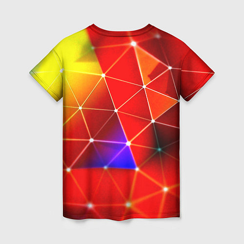 Женская футболка Digital triangle abstract / 3D-принт – фото 2