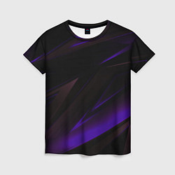 Женская футболка Blue stripes geometry