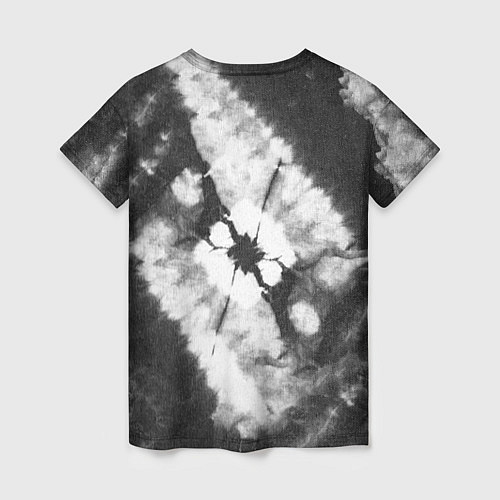 Женская футболка Черно-белый тай-дай / 3D-принт – фото 2
