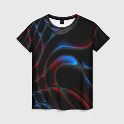 Женская футболка Neon colors drops of liquid