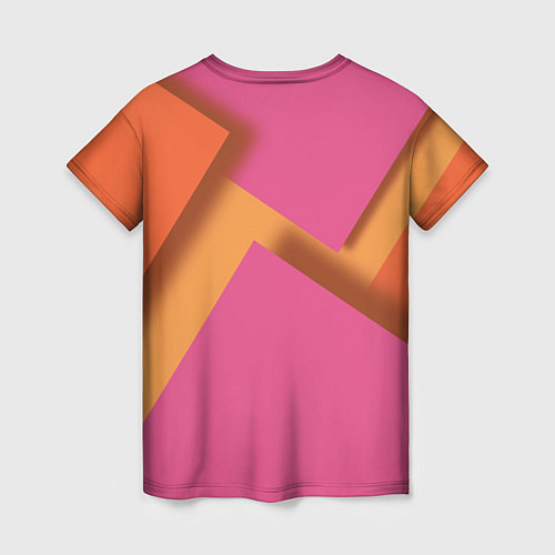 Женская футболка Геометрические абстрактные соединения пластин / 3D-принт – фото 2