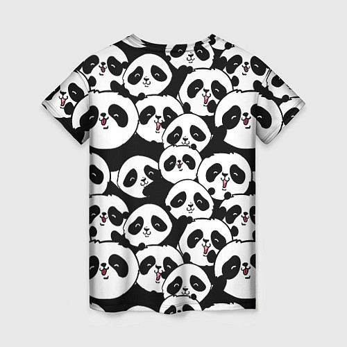 Женская футболка Весёлые панды / 3D-принт – фото 2