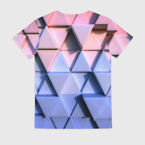 Женская футболка Triangle gradient / 3D-принт – фото 2