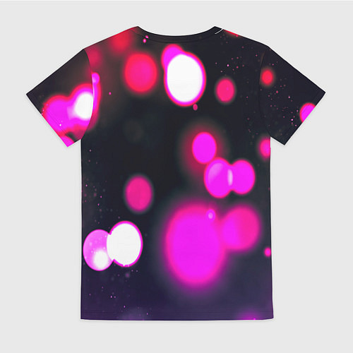 Женская футболка Розовые блики света / 3D-принт – фото 2