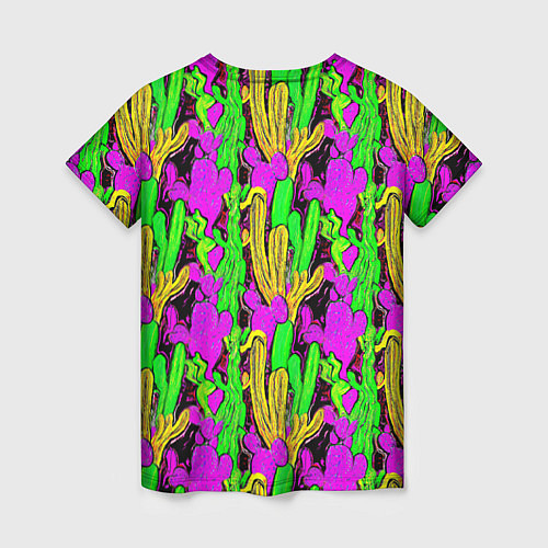 Женская футболка Абстрактные кактусы / 3D-принт – фото 2