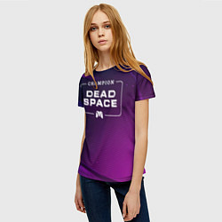 Футболка женская Dead Space gaming champion: рамка с лого и джойсти, цвет: 3D-принт — фото 2