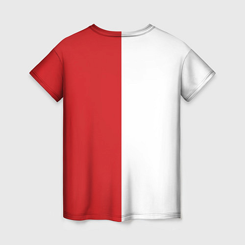 Женская футболка Красно белый Ленин / 3D-принт – фото 2