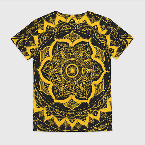 Женская футболка Яркий желтый узор / 3D-принт – фото 2