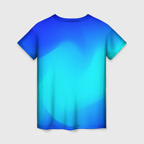 Женская футболка Градиент синий / 3D-принт – фото 2