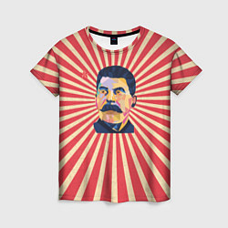 Футболка женская Сталин полигональный, цвет: 3D-принт