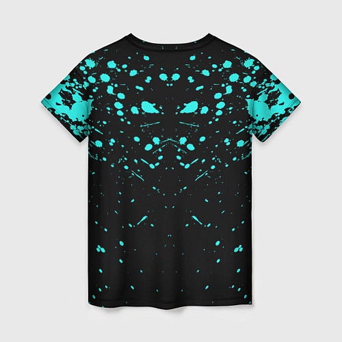 Женская футболка Енот в стиле киберпанк / 3D-принт – фото 2