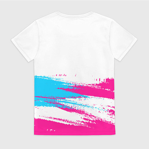 Женская футболка Lexus neon gradient style: символ сверху / 3D-принт – фото 2