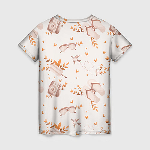 Женская футболка Пляжный паттерн / 3D-принт – фото 2