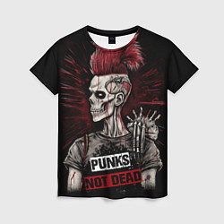 Женская футболка Punks not dead