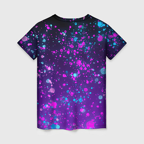 Женская футболка Брызги чернил с неоновым свечением / 3D-принт – фото 2