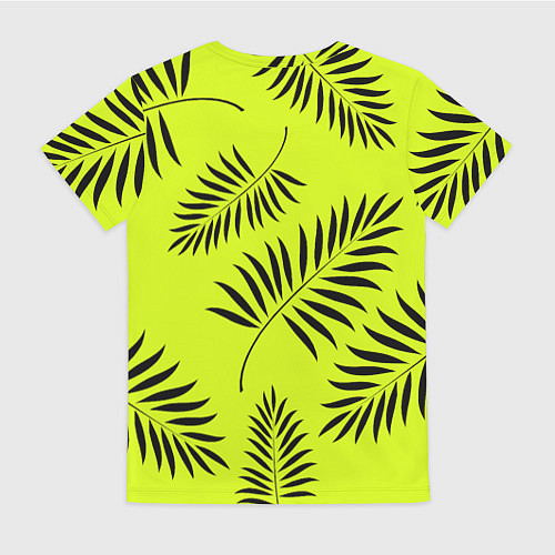 Женская футболка Пальмовые ветви / 3D-принт – фото 2