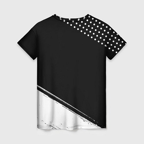 Женская футболка Bring Me the Horizon и рок символ на темном фоне / 3D-принт – фото 2