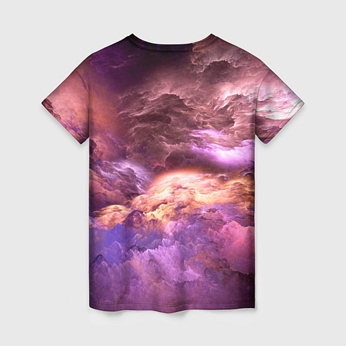 Женская футболка Фиолетовое облако / 3D-принт – фото 2