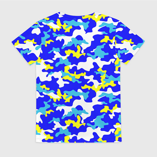 Женская футболка Камуфляж летнее небо / 3D-принт – фото 2