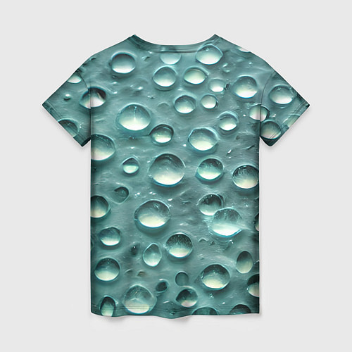Женская футболка Кристальные капли / 3D-принт – фото 2