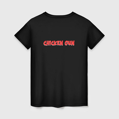 Женская футболка Chicken gun nice cock / 3D-принт – фото 2