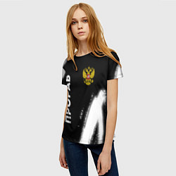 Футболка женская Прораб из России и герб РФ: надпись, символ, цвет: 3D-принт — фото 2