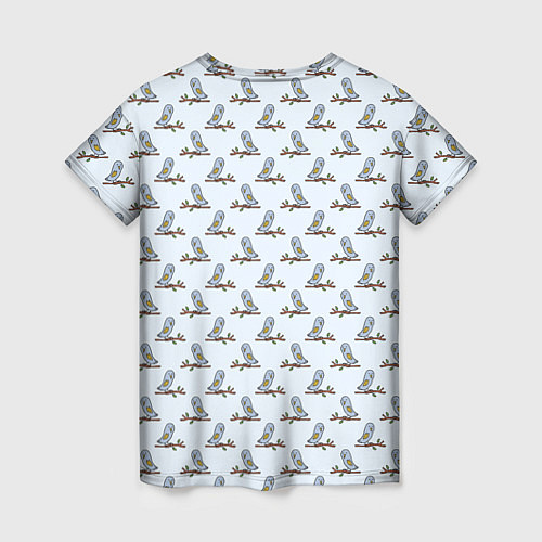 Женская футболка Совушки на ветках / 3D-принт – фото 2