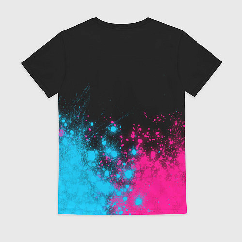 Женская футболка Goblin Slayer - neon gradient: символ сверху / 3D-принт – фото 2