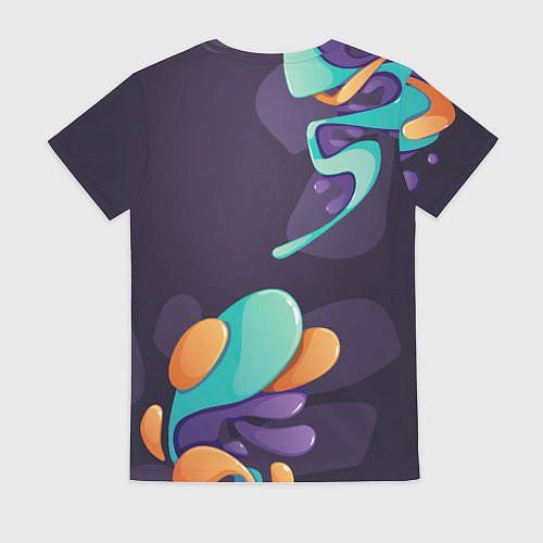 Женская футболка Fallout graffity splash / 3D-принт – фото 2