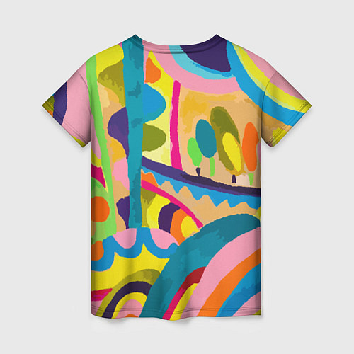 Женская футболка Rainbow Spring / 3D-принт – фото 2