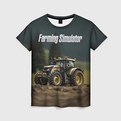 Футболка женская Farming Simulator - Игрушечный желтый, цвет: 3D-принт