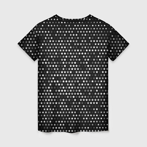Женская футболка Radiohead glitch на темном фоне: надпись, символ / 3D-принт – фото 2