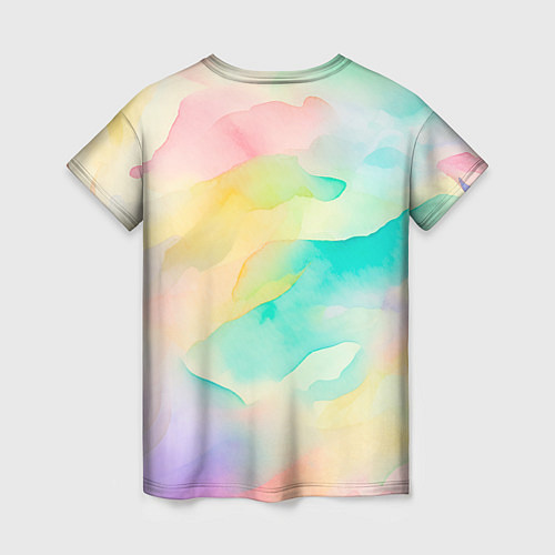 Женская футболка Две разноцветные лошади / 3D-принт – фото 2