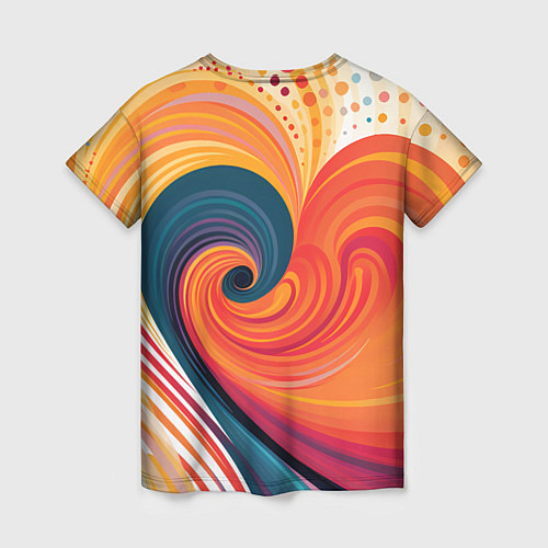 Женская футболка Вихрь цвета / 3D-принт – фото 2