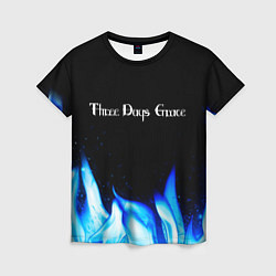 Женская футболка Three Days Grace blue fire