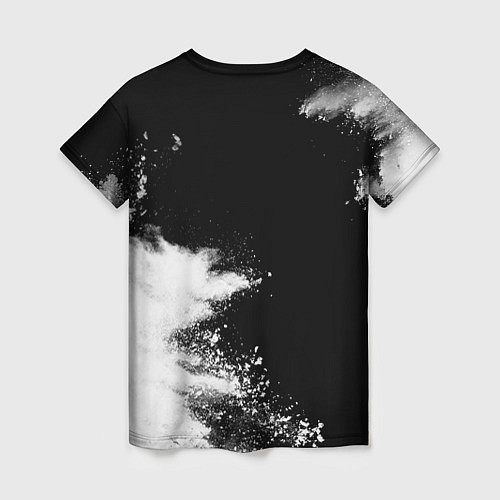 Женская футболка Nine Inch Nails и рок символ на темном фоне / 3D-принт – фото 2