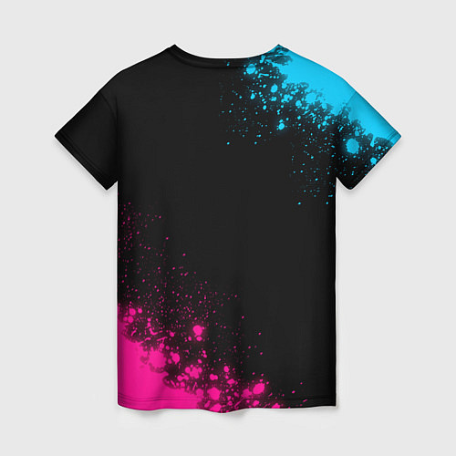 Женская футболка Black Clover - neon gradient: надпись, символ / 3D-принт – фото 2