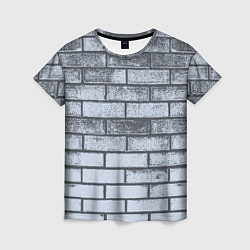 Женская футболка Grey wall