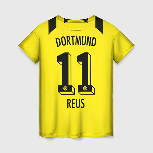 Женская футболка Марко Ройс Боруссия Дортмунд форма 2223 домашняя / 3D-принт – фото 2