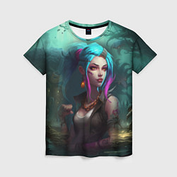 Футболка женская Jinx fantasy art Arcane League of Legends, цвет: 3D-принт