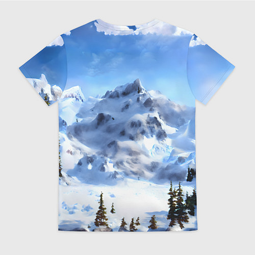 Женская футболка Мамонт ледникового периода / 3D-принт – фото 2