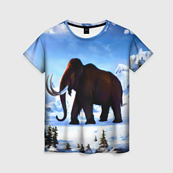 Женская футболка Мамонт ледникового периода