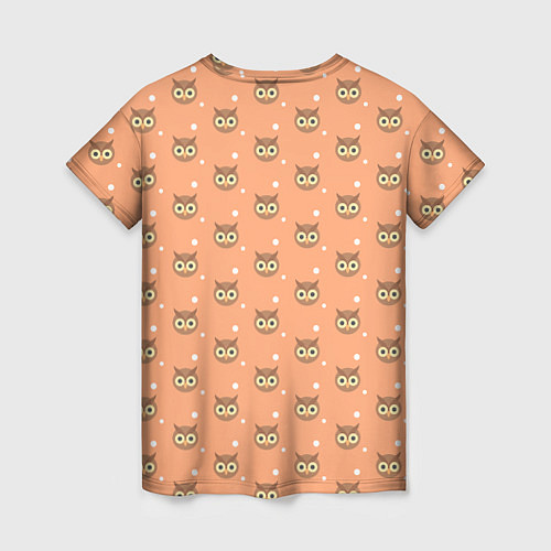 Женская футболка Паттерн милой совы / 3D-принт – фото 2