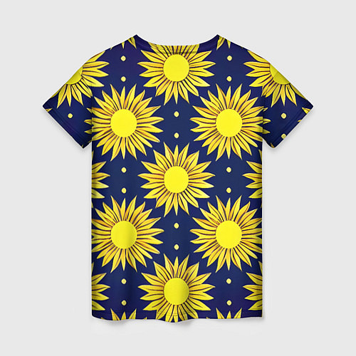Женская футболка Солнечный паттерн / 3D-принт – фото 2