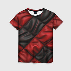 Женская футболка Red black luxury