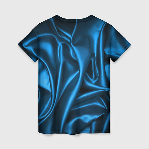Женская футболка Синий шёлк / 3D-принт – фото 2