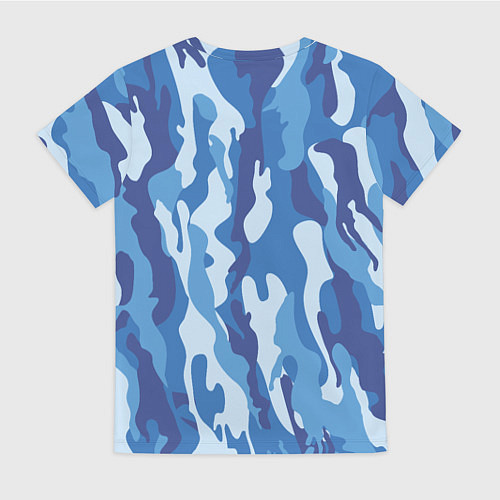 Женская футболка Blue military / 3D-принт – фото 2