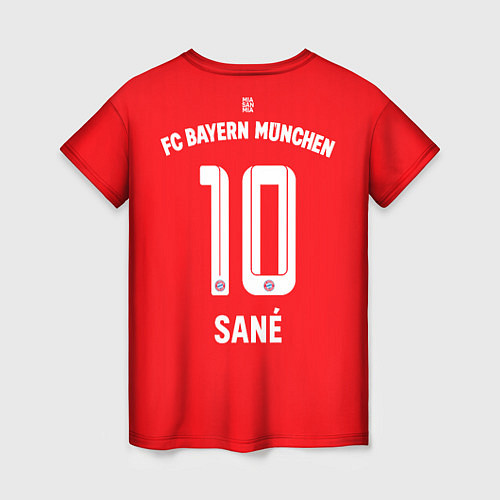 Женская футболка Лерой Сане Бавария Мюнхен форма 2223 домашняя / 3D-принт – фото 2